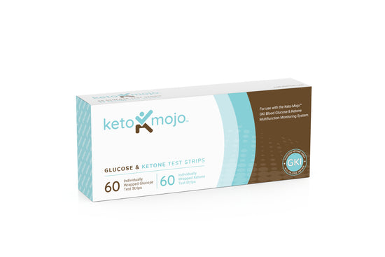 Keto-Mojo GKI Test Strips (60 Glucose + 60 Ketones) – The Combo Pack